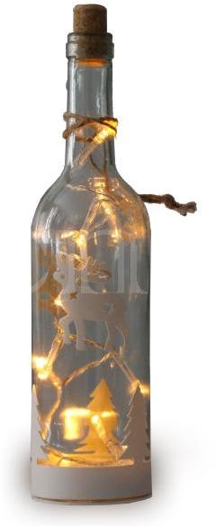 Bouteille en verre décorative avec guirlande LED b