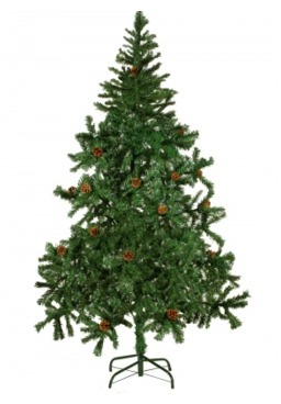 VidaXL Sapin de Noël 180 cm avec pommes pins