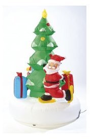 Sapin de Noël autogonflant rotatif 150 cm Sapin de Noël autogonflant