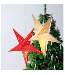 toile de Noël lumineuse en papier - 60 CM - rouge toile de Noël lumineuse en