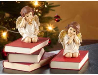 2 anges de Noël décoratifs - 15 cm 2 anges de Noël décoratifs