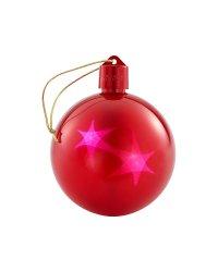 Set de 2 boules de Noël avec LED effet 3D - Rouge Set de 2 boules de Noël avec