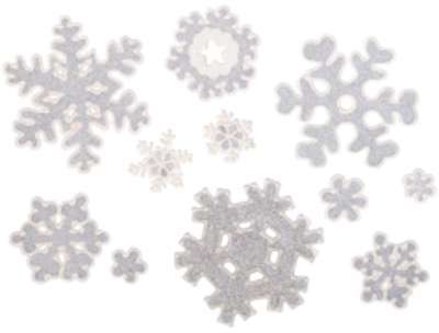 11 stickers de fenêtre 3D en gel design flocons de 11 stickers de fenêtre 3D