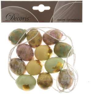 12 Suspensions Oeufs Pastel Or Mini (3 5 cm) - Plastique 12 Suspensions Oeufs Pastel