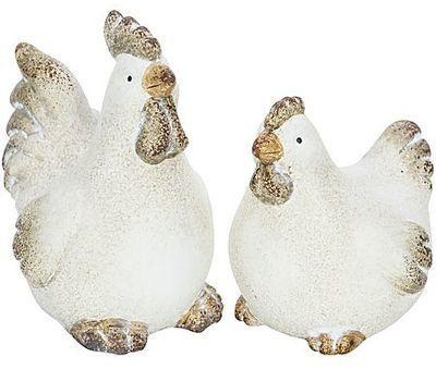 Coq et poule, 2 pièces