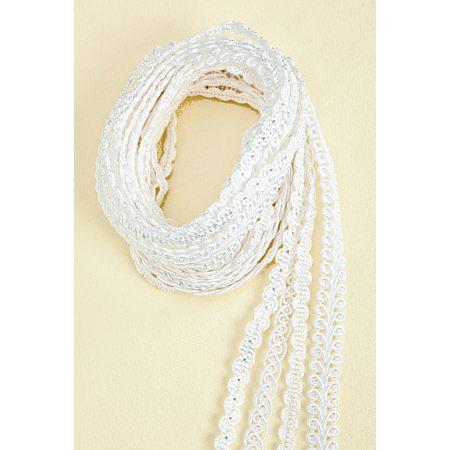 Set de galons classique blanc 4 - 10 mm 5x 1 m Set de galons classique blanc