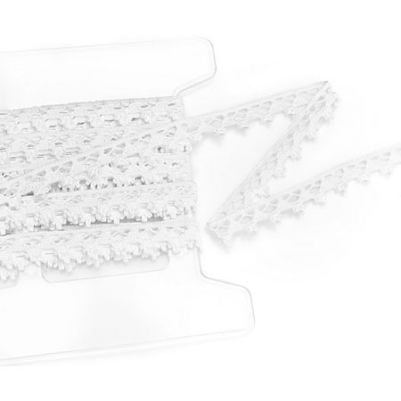 Ruban de dentelle aux fuseaux blanc largeur 1 3 cm Ruban de dentelle aux fuseaux