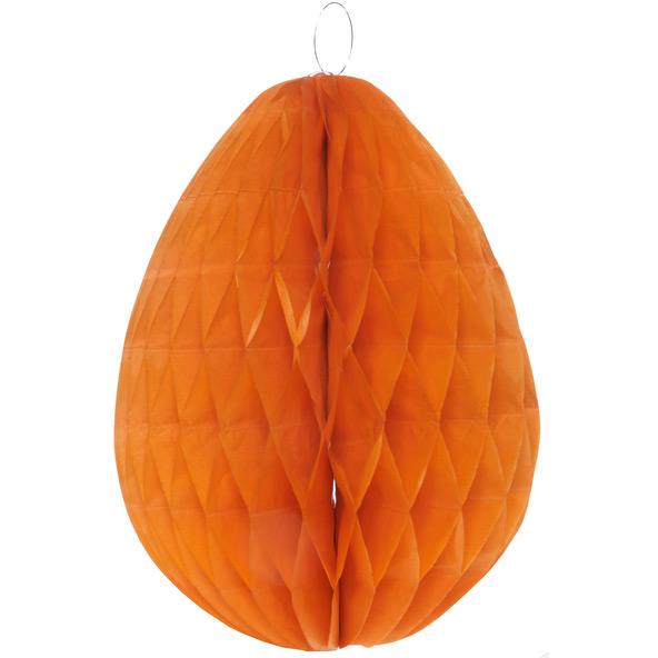 2 Oeufs 3D Orange (30 cm) - Papier 2 Oeufs 3D Orange (30 cm)