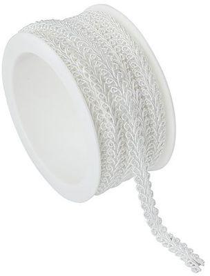 Galon de passementerie, blanc, 10 mm, 5 m