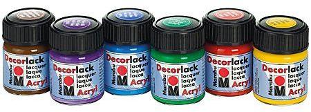 Peintures acryliques couleurs vives , , 6x 15 ml