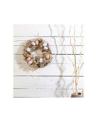 Couronne de Pâques décorative avec oeufs couleurs pastel Couronne de Pâques décorative