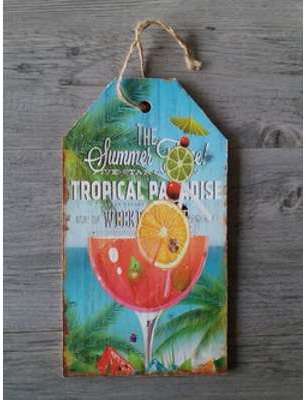 PANNEAU BOIS TROPICAL PARADIS