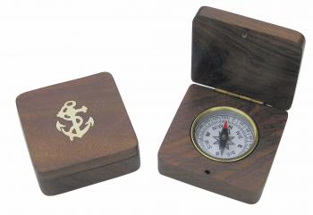 BOUSSOLE DANS SON COFFRET BOIS