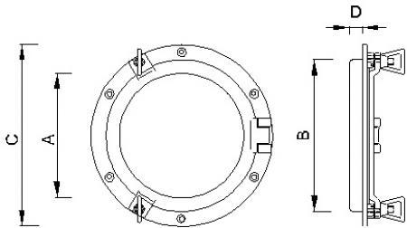 Hublot rond à encastrer