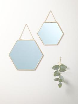 MIROIR DORÉ PAR LOT DE 2 doré