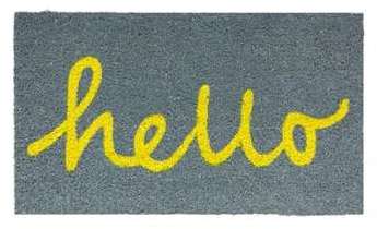 Paillasson Hello Jaune