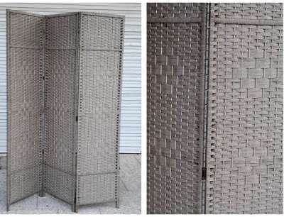 Paravent 3 pans gris 135X170 cm