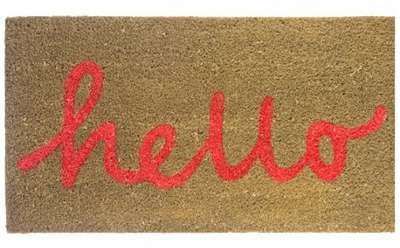 Paillasson Hello Rose Fluo