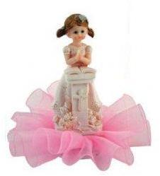 Sujet Communion Fille Prie-dieu 13 cm