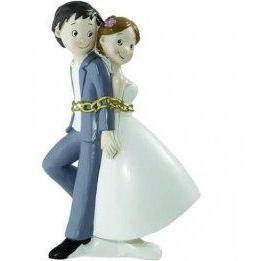 Figurine Mariage Couple Enchaîné 15 cm