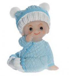 Sujet bapteme Garçon Pyjama Bleu 7,5 cm