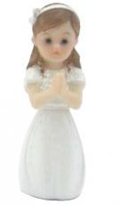 Sujet Communion Fille en prière 8 cm