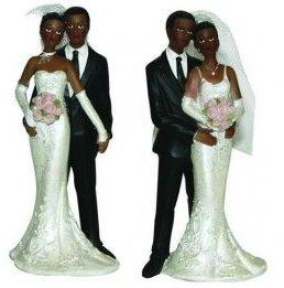Figurine Mariage Mariés Métisses 2 Modèles 13 cm