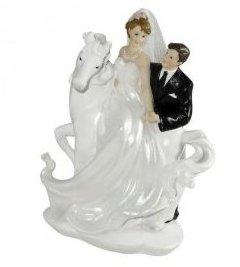 Figurine Mariage Cheval Blanc 20 cm