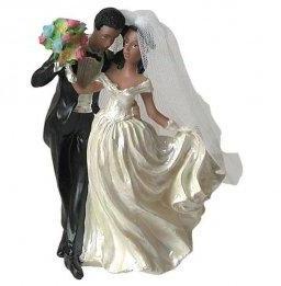 Figurine Mariage Mariés Métisse 12 cm