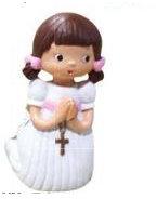Sujet Communion Fille à genoux 7 cm