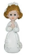 Sujet Communion Fille à genoux 9 cm