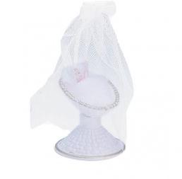 Sujet bapteme Berceau Blanc 12 cm