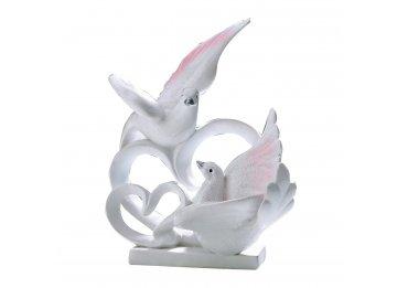 Figurine Mariage Couple Colombe 14 cm
