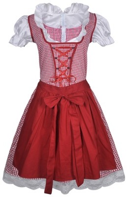 VidaXL Oktoberfest Dirndl Robe avec tablier rouge