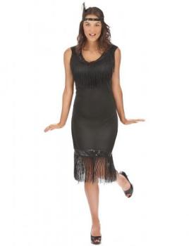 Déguisement robe Charleston noire femme Taille M