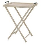 Desserte pliante 1 plateau avec anse en bois Haute