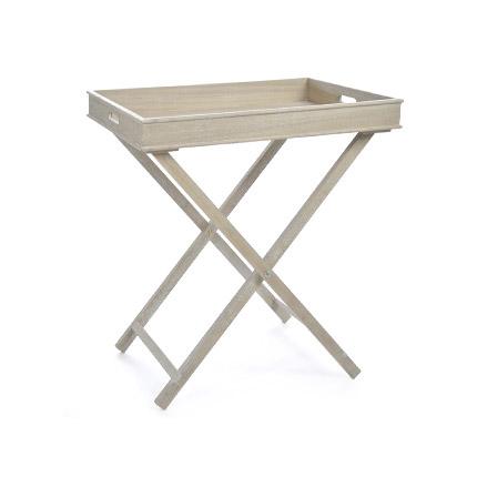 Desserte pliable en bois naturel