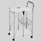 Table desserte pliable avec poignée 2 plateaux 1 p