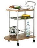 Desserte avec range-bouteilles Acier/Bois L35xl65x