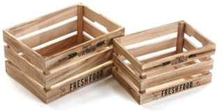 Jeu de 2 Cagettes Rangement Bois Jeu de 2 Cagettes Rangement