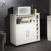 Desserte micro-ondes avec range-bouteilles L89xP40