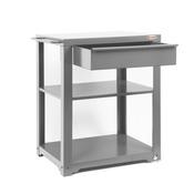 Desserte pour plancha en acier 68x65cm sur roulett