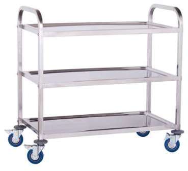 Chariot de service cuisine professionnel inox 3 ét