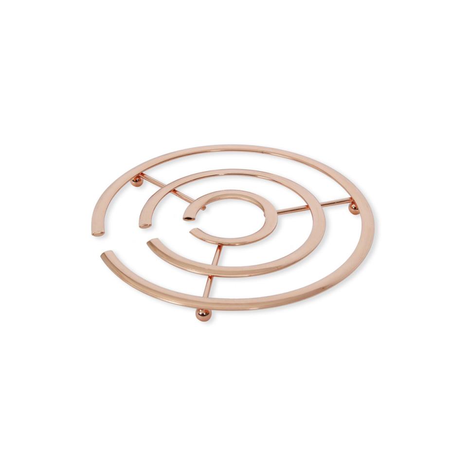 Dessous de plat en inox couleur cuivre 18cm