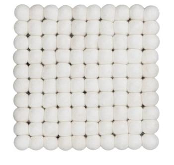 Linéa - Dessous de plat 20x20cm - blanc laine vierge Linéa - Dessous de plat 20x20cm
