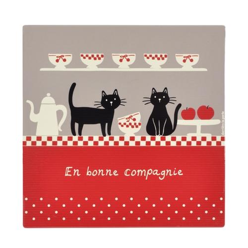 Dessous de Plat DUPIED En Bonne Compagnie Beige Rouge Dessous de Plat DUPIED En