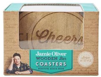 Sous-verres Jamie Oliver en acacia - 4 p.