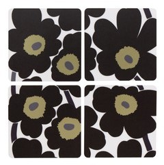 Marimekko - Dessous de verre Unikko 9 x 9 cm (lot