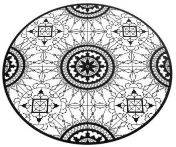 Italic Lace Round Placemat - Dessous de plat - noir Italic Lace Round Placemat