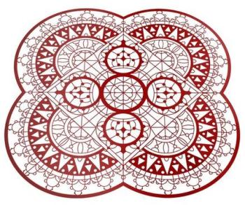 Italic Lace Petal Placemat - Dessous de plat - rouge Italic Lace Petal Placemat